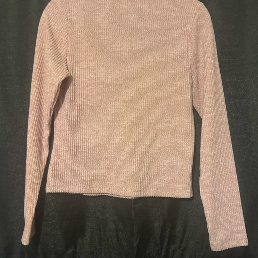 Pink Ribbed Long Sleeve Top - Picture 2 of 2
